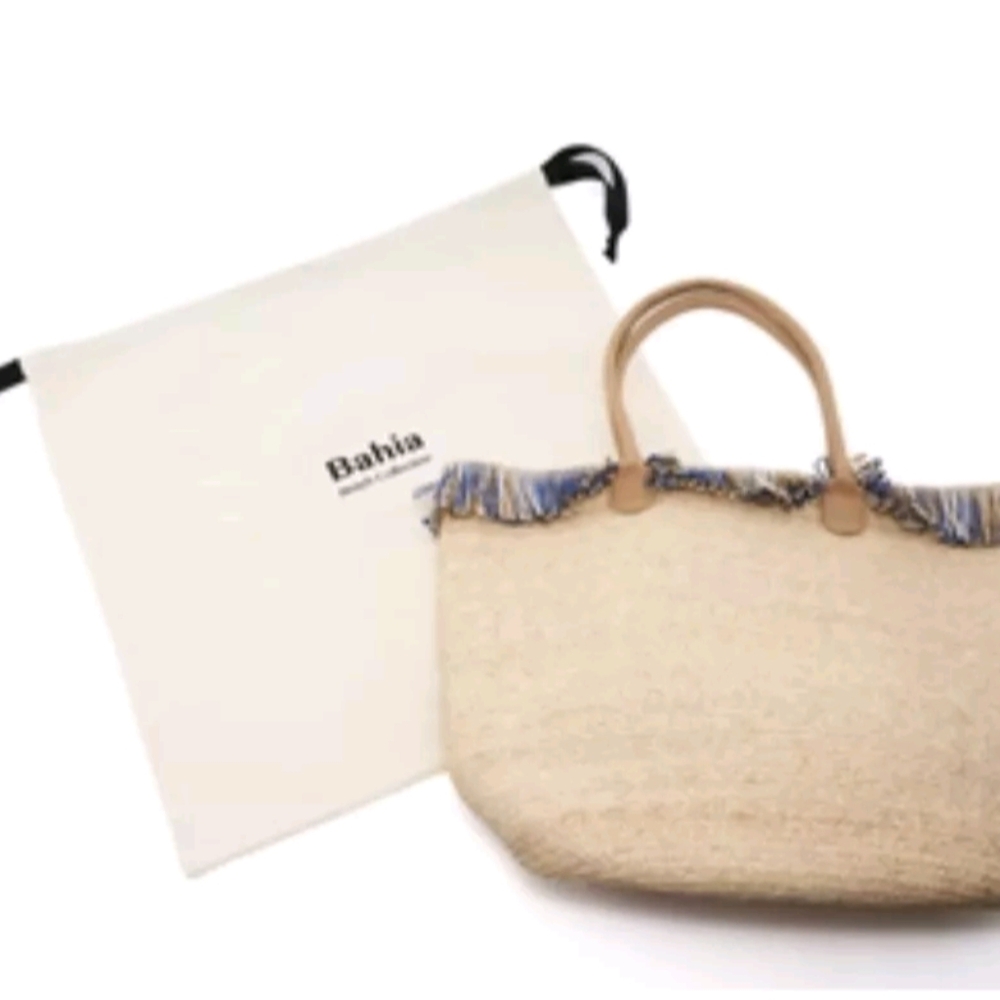 Bahia Tote Bag Raffia Large Vacay Beach Shoulder Bags Organic Purse - Picture 8 of 9
